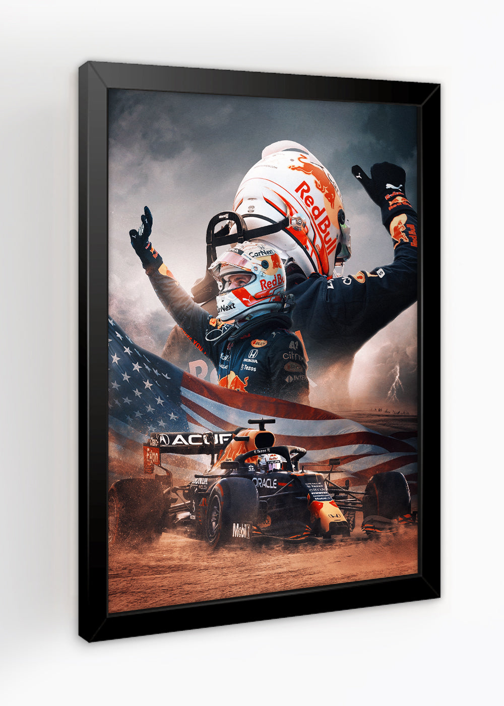 Quadro Piloto Max Verstappen - Com vidro