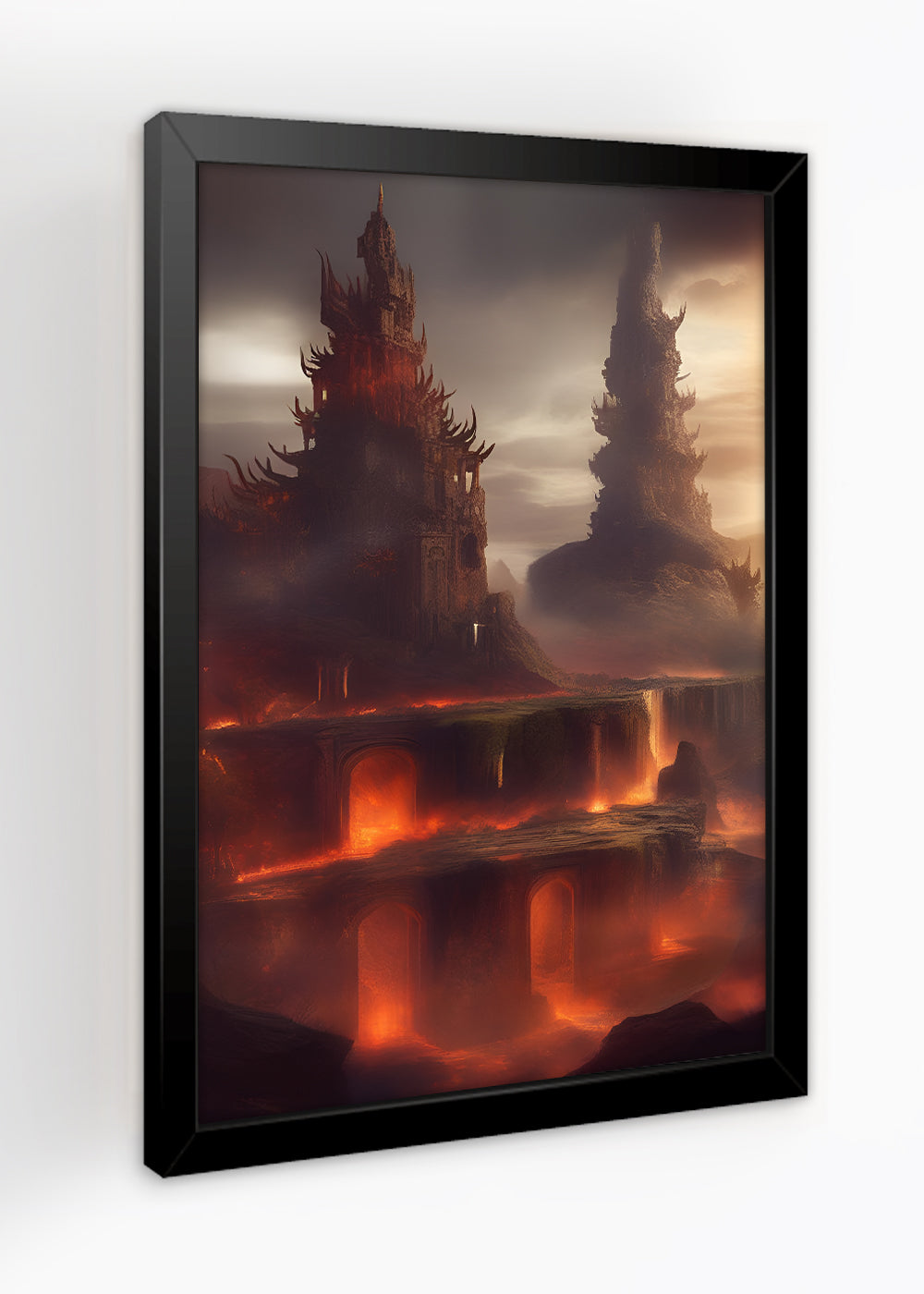 Quadro Reino em chamas de Muspelheim - Com vidro