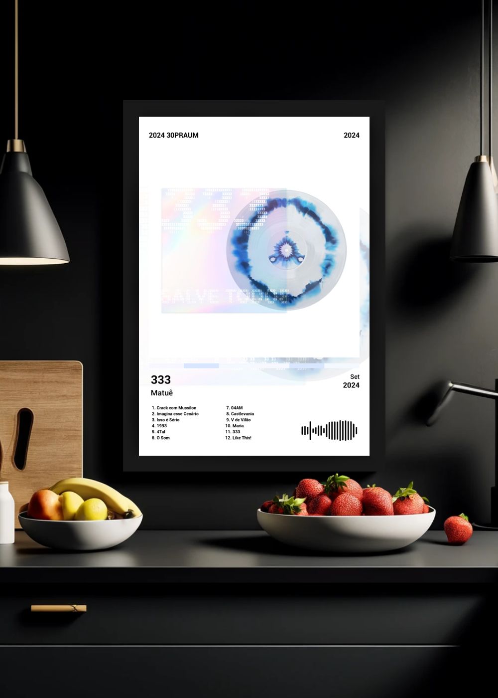 Quadro Decorativo Matuê 333 (Light) Com Vidro