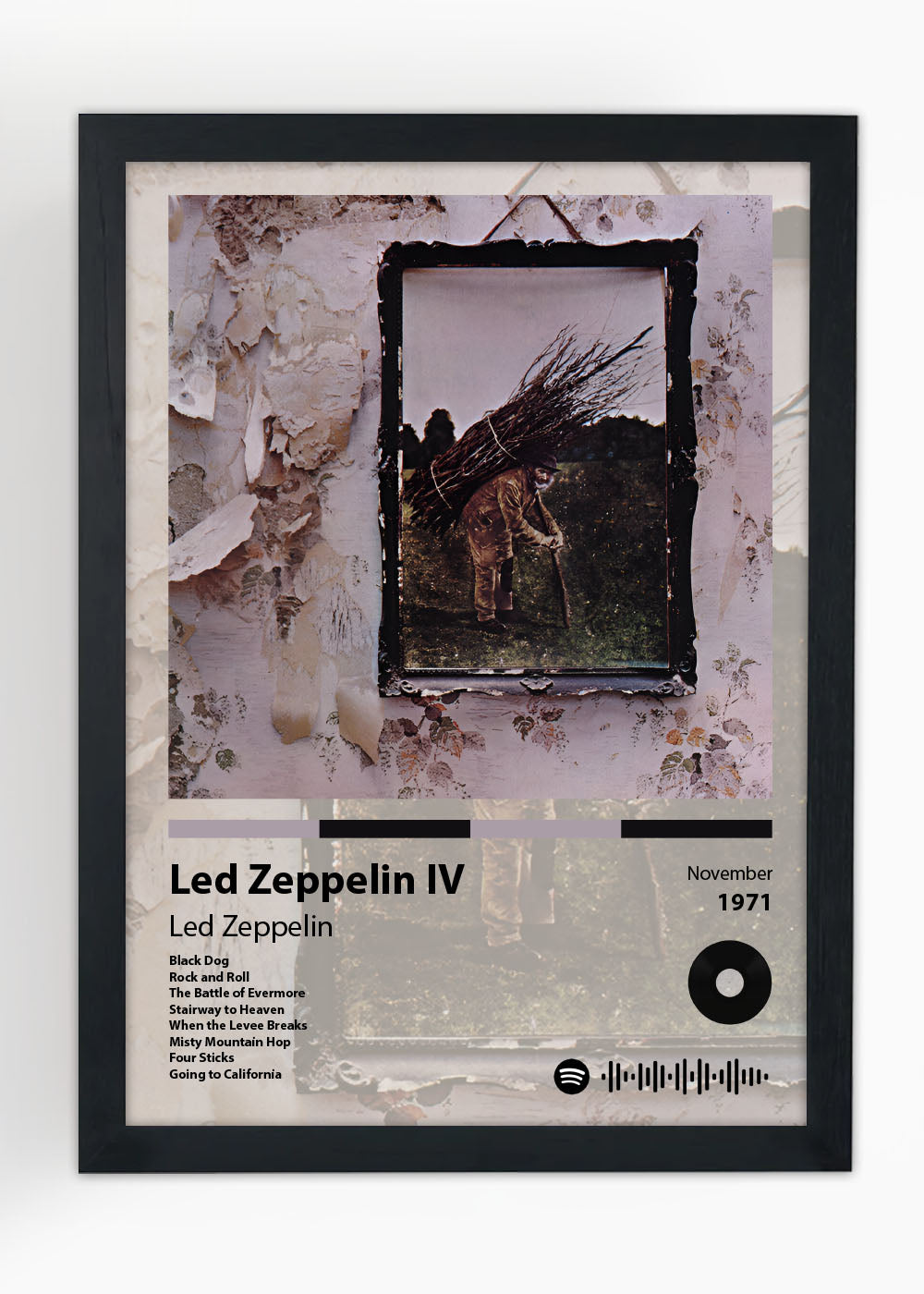 Quadro Decorativo Led Zeppelin IV - Led Zeppelin - Com vidro