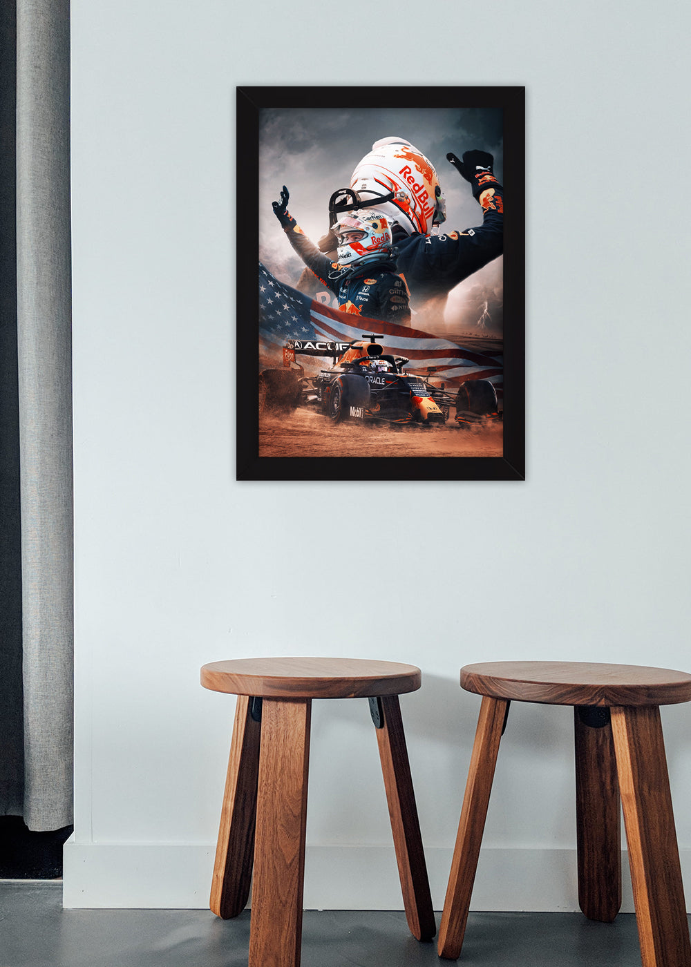 Quadro Piloto Max Verstappen - Com vidro