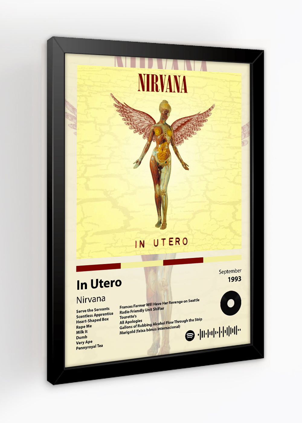Quadro In Utero - Nirvana - Com vidro