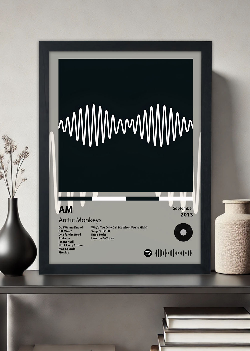 Quadro Decorativo AM - Arctic Monkeys - Com vidro