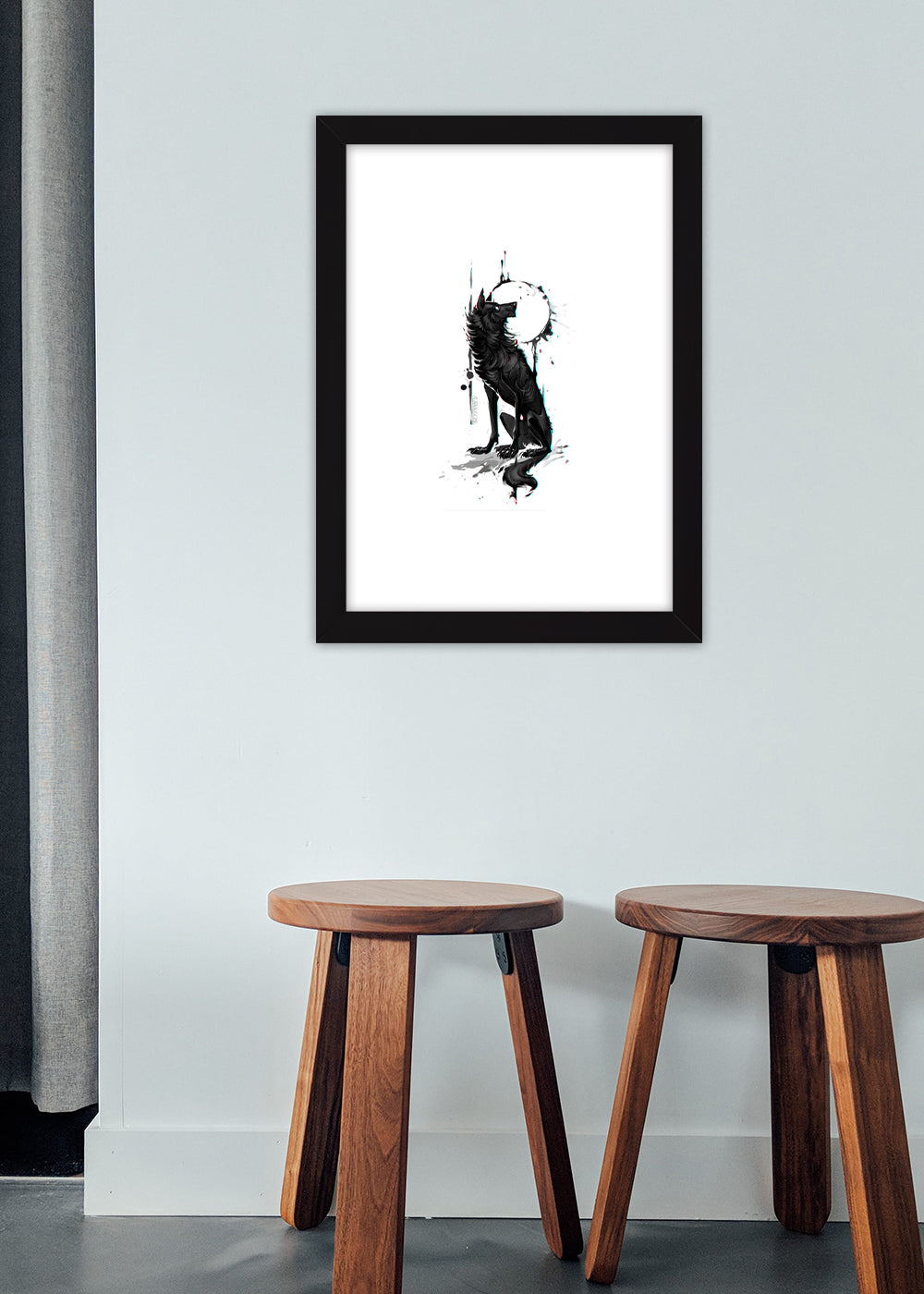 Quadro Decorativo O lobo - Com vidro