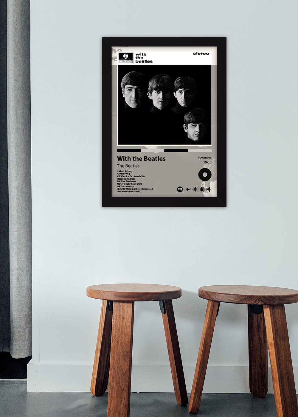 Quadro With the Beatles - The Beatles - Com vidro