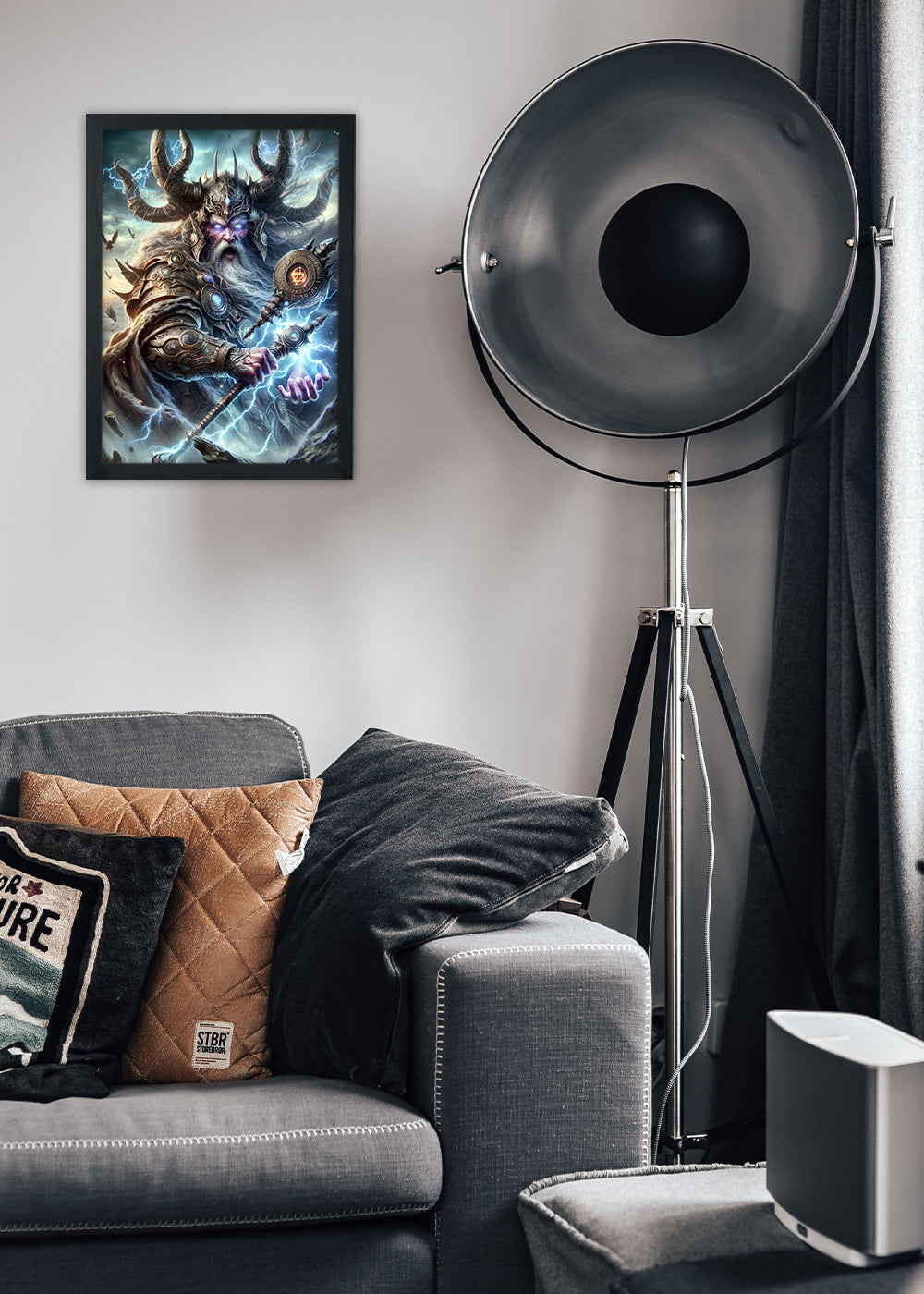Quadro Zeus em sua transformação poderosa - Com vidro