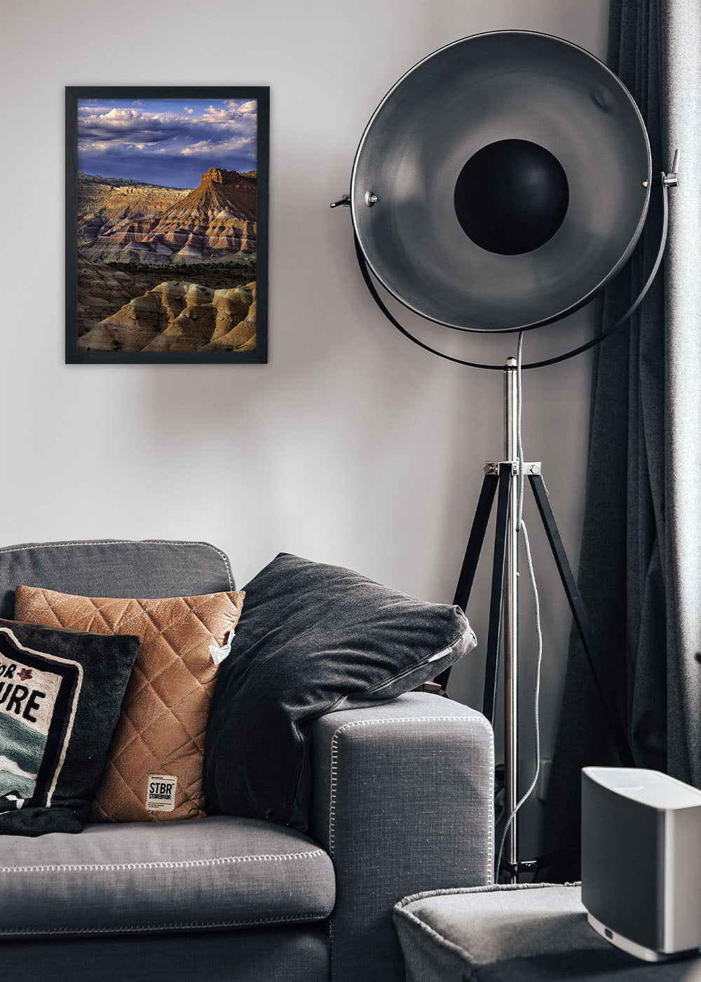 Quadro Decorativo Montanhas da paz - Com vidro