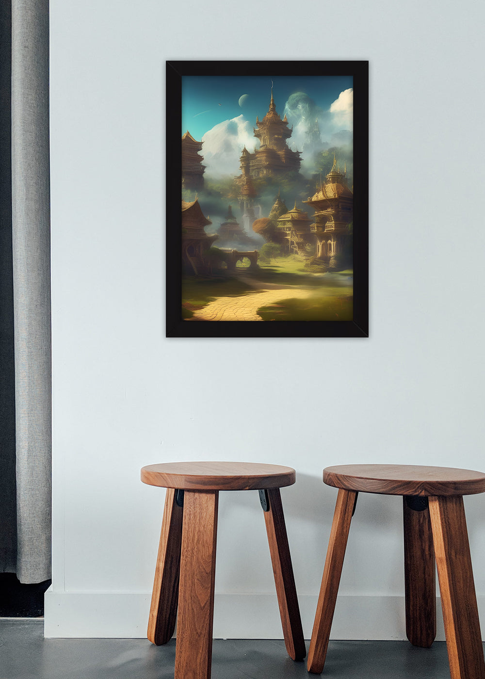Quadro Decorativo Reino de Vanaheim - Com vidro