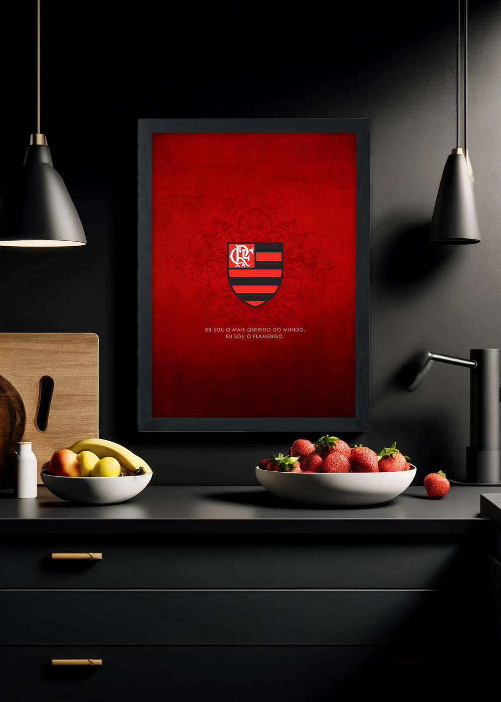Quadro Decorativo Eu sou Flamengo - Com Vidro