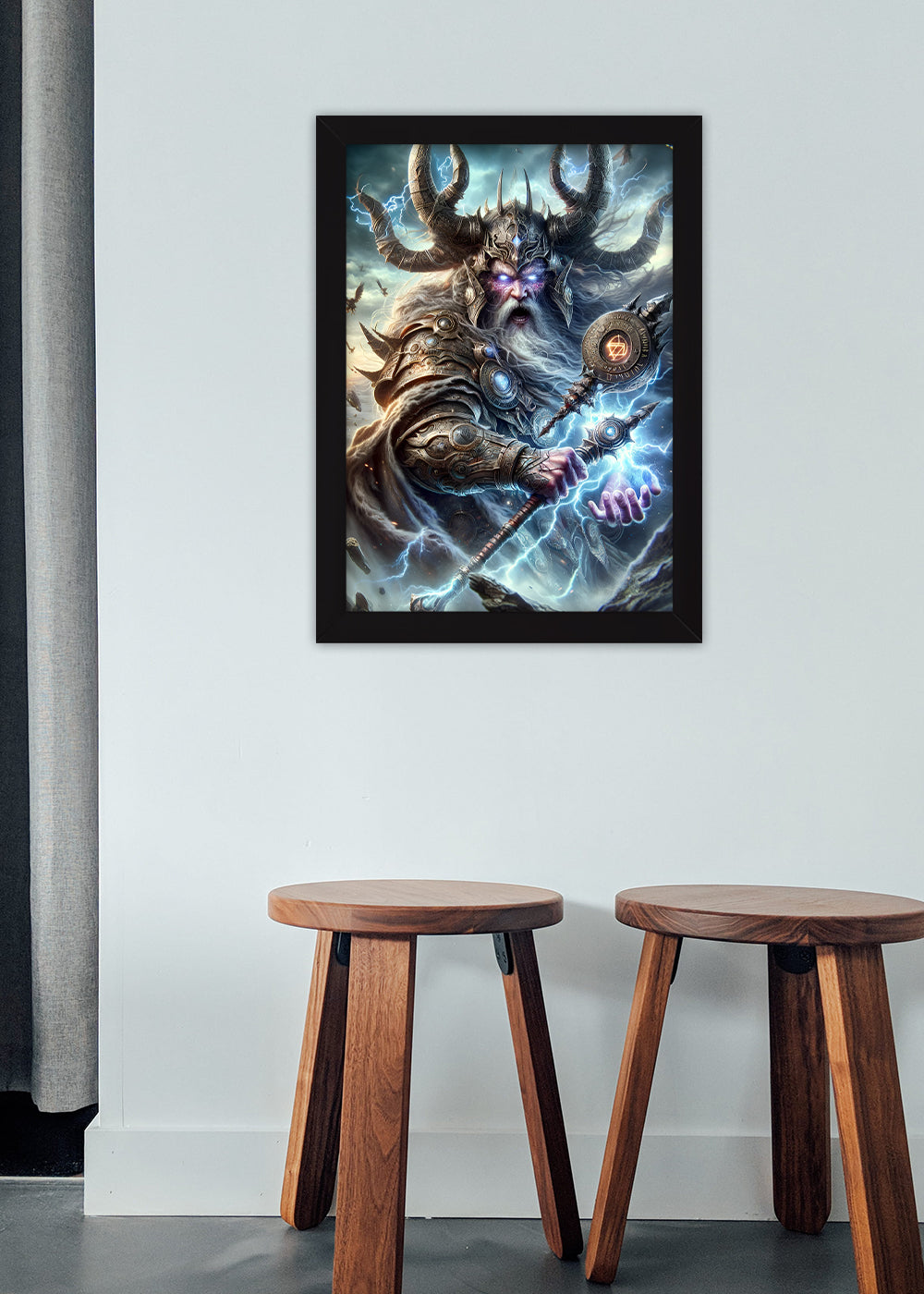 Quadro Zeus em sua transformação poderosa - Com vidro