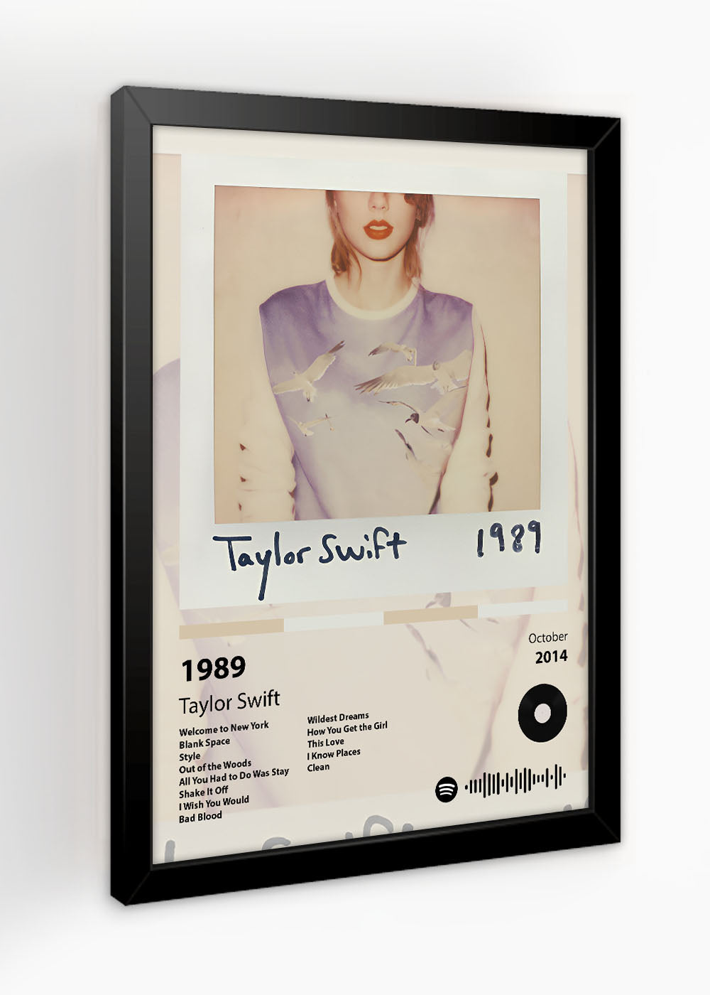 Quadro Decorativo 1989 - Taylor Swift - Com vidro