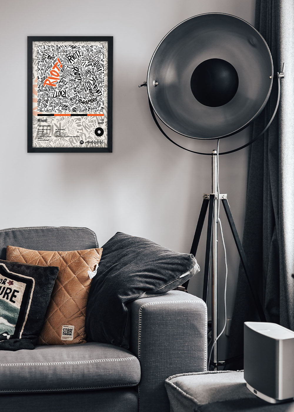 Quadro Decorativo Riot! Paramore - Com vidro