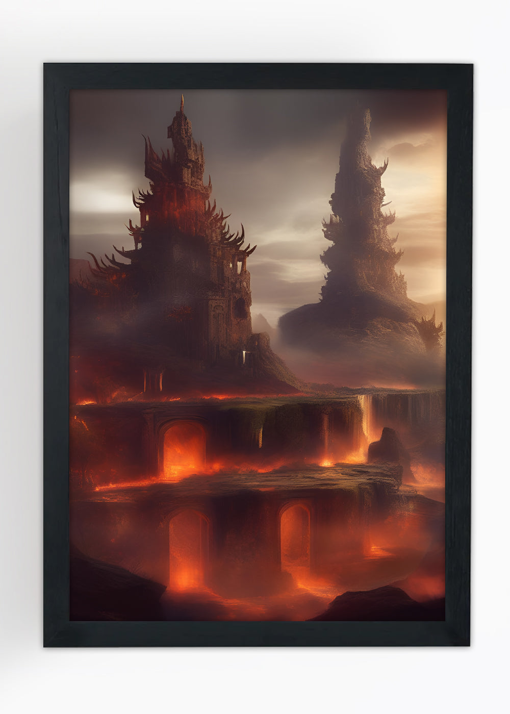 Quadro Reino em chamas de Muspelheim - Com vidro