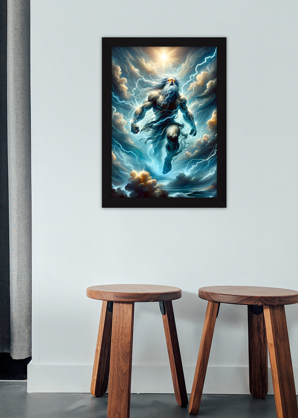 Quadro Zeus o mais poderoso dos deuses - Com vidro