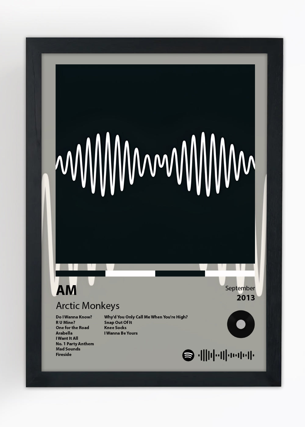 Quadro Decorativo AM - Arctic Monkeys - Com vidro