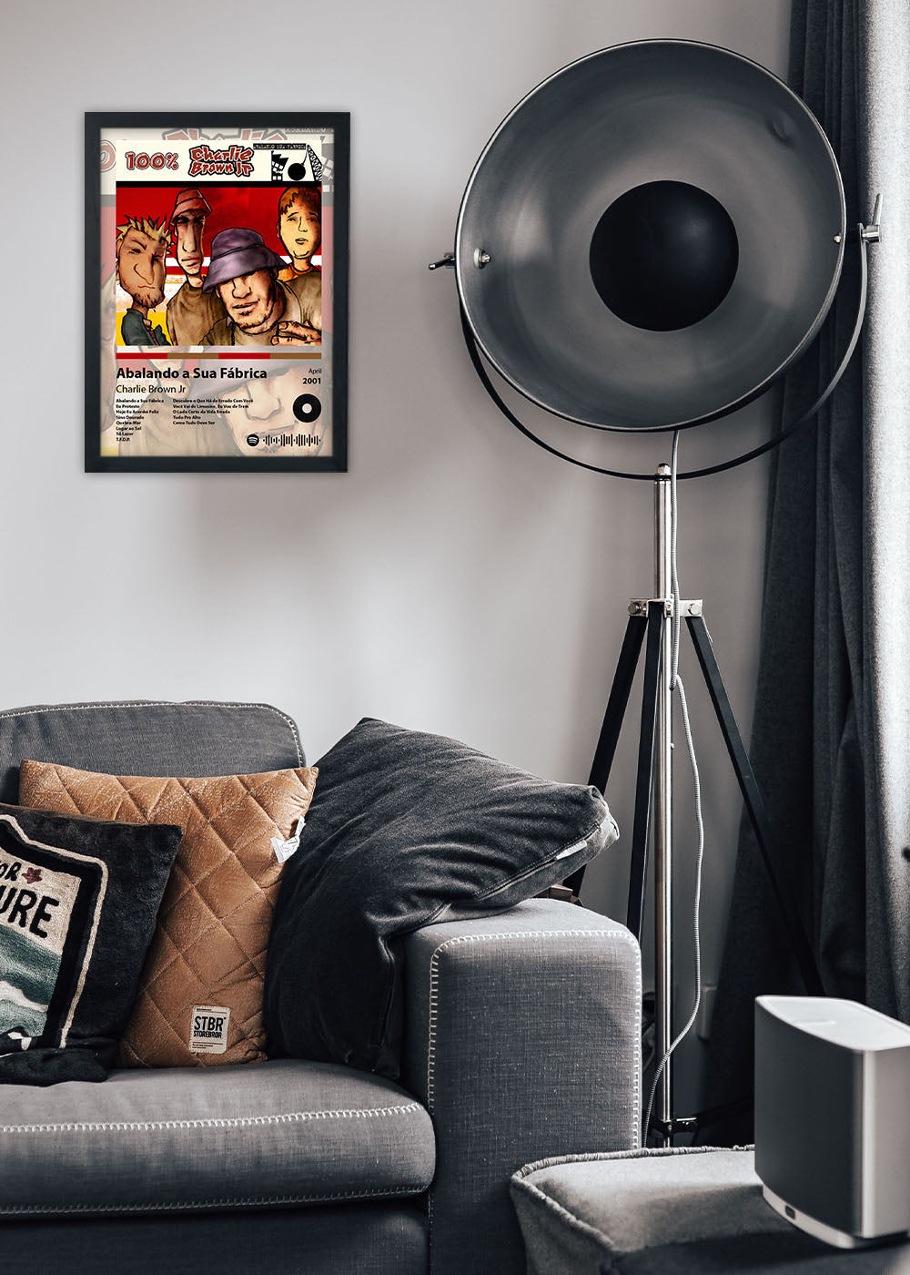 Quadro Decorativo Charlie Brown Jr Abalando.... - Com vidro