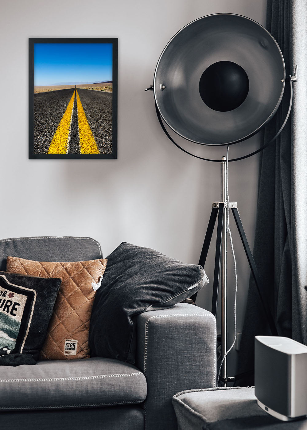 Quadro Decorativo A estrada infinita - Com vidro