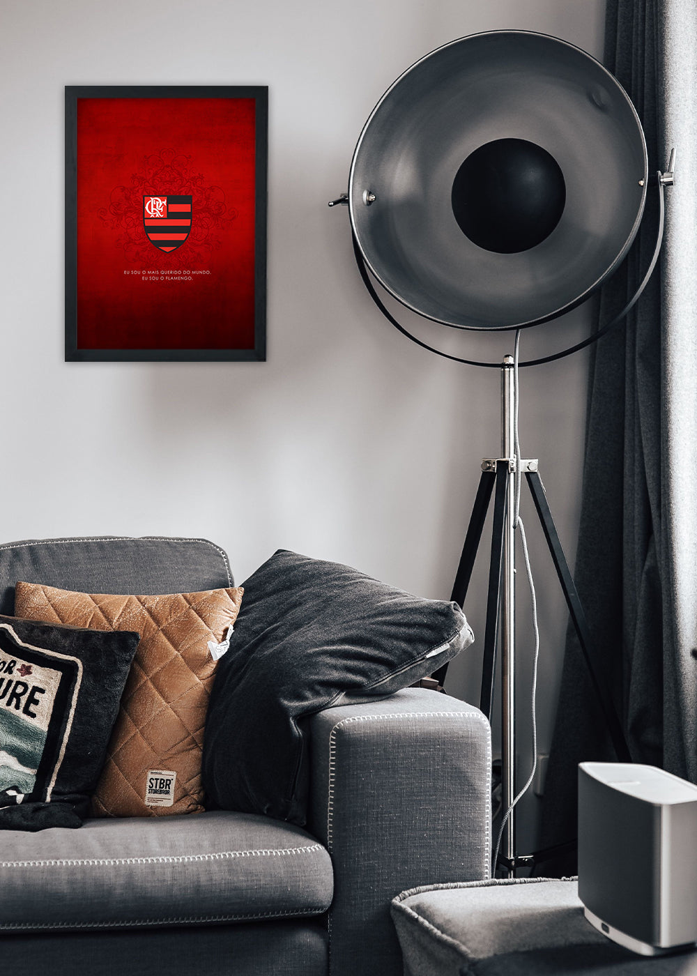 Quadro Decorativo Eu sou Flamengo - Com Vidro