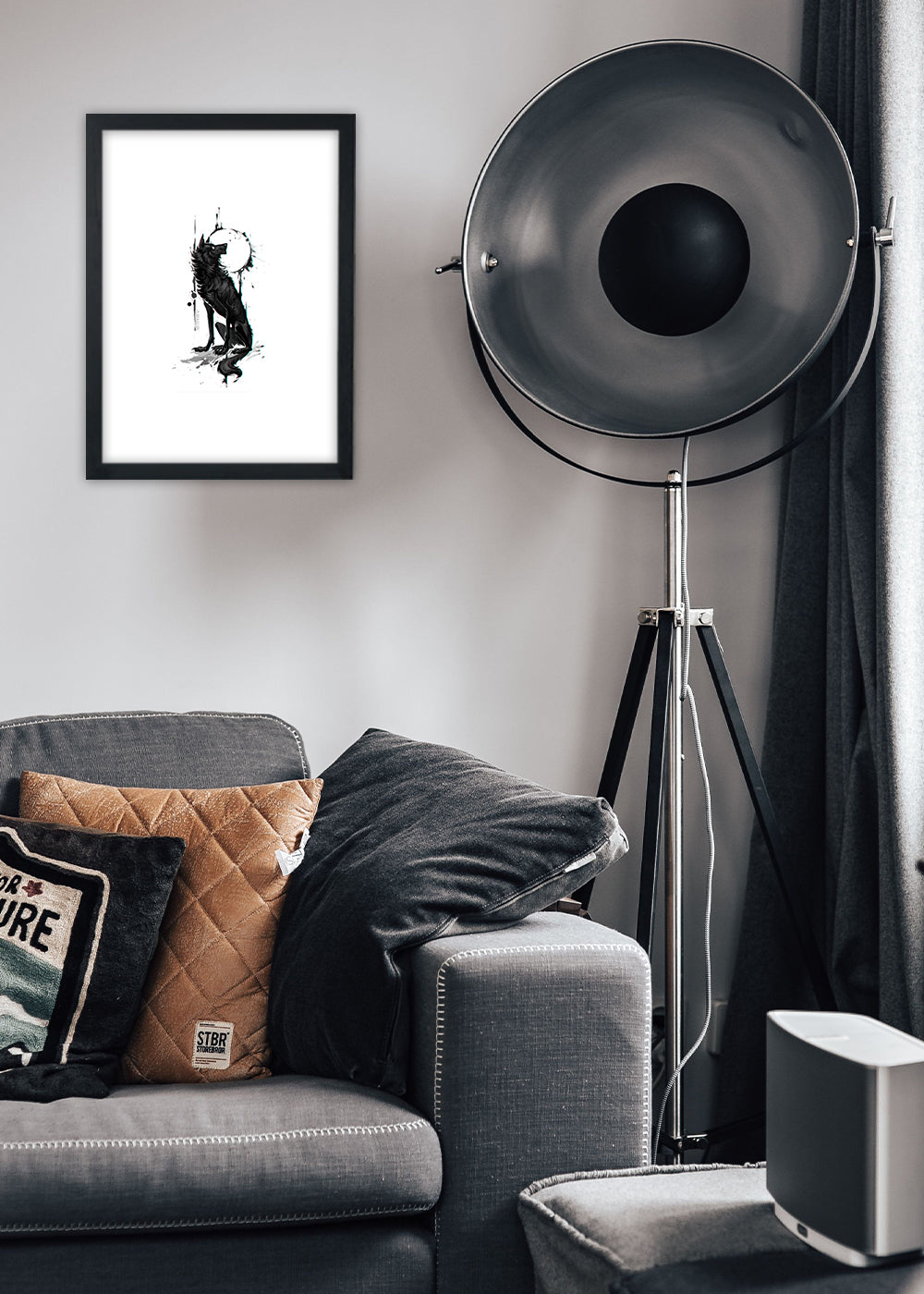 Quadro Decorativo O lobo - Com vidro