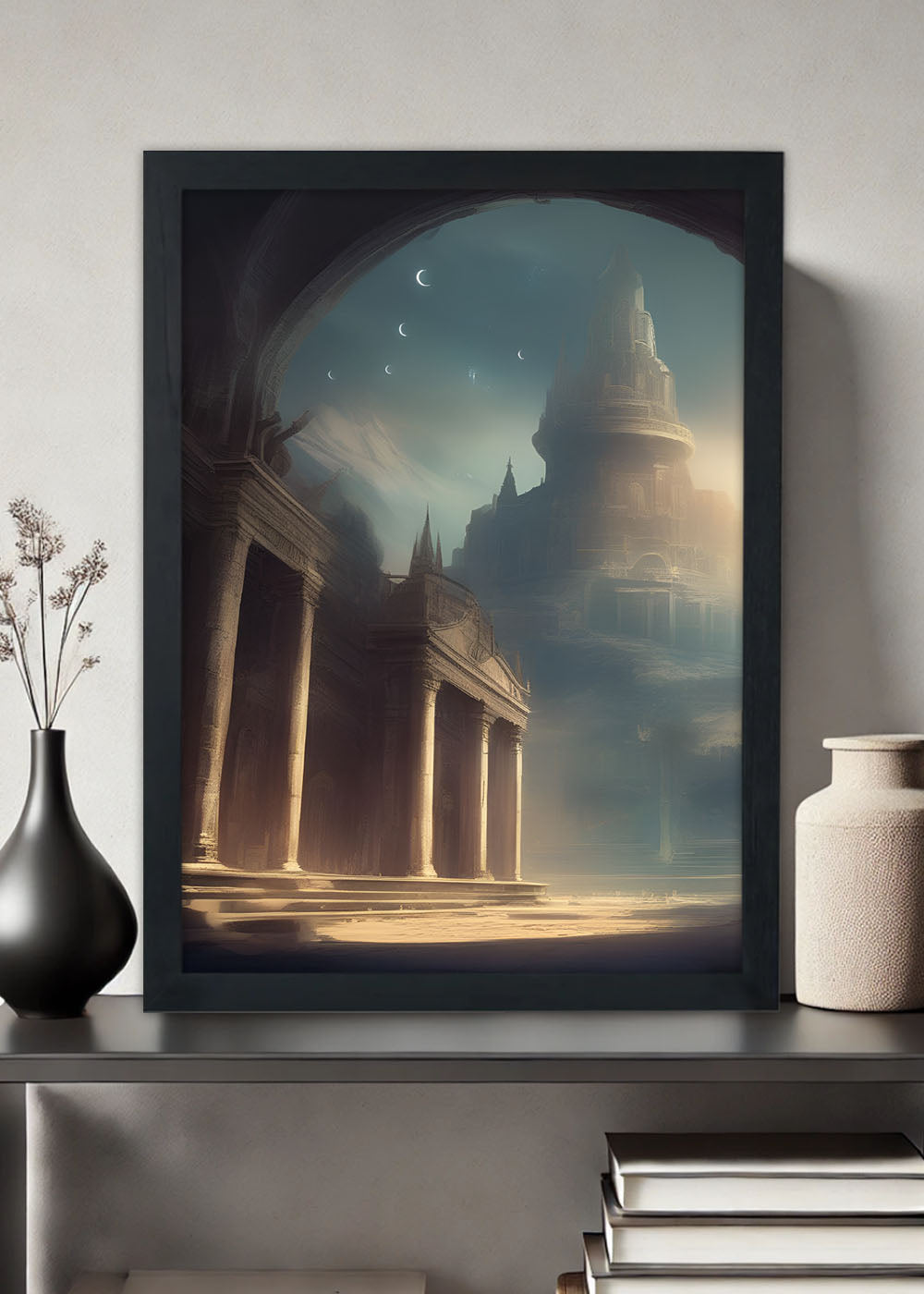 Quadro Decorativo Reino de Niflheim - Com vidro