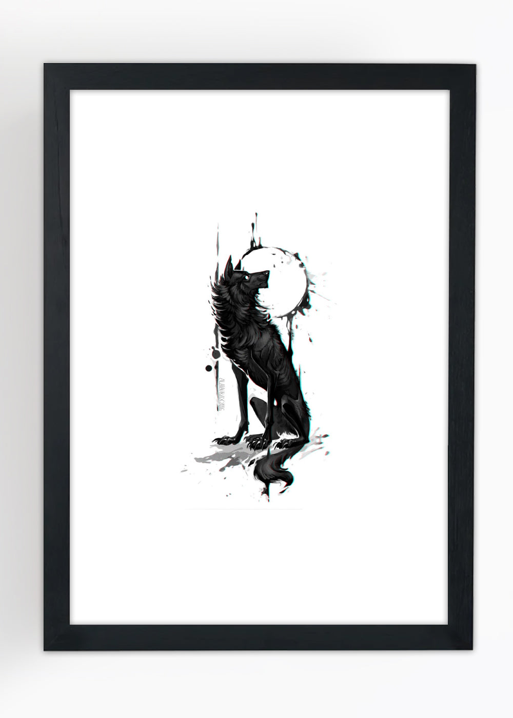 Quadro Decorativo O lobo - Com vidro
