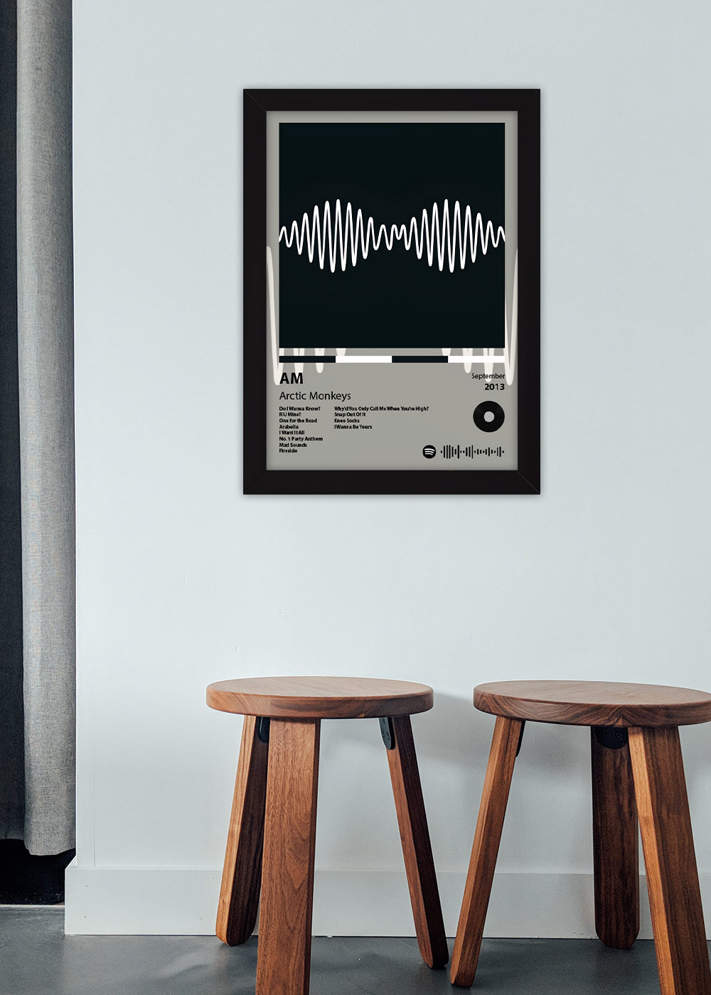 Quadro Decorativo AM - Arctic Monkeys - Com vidro