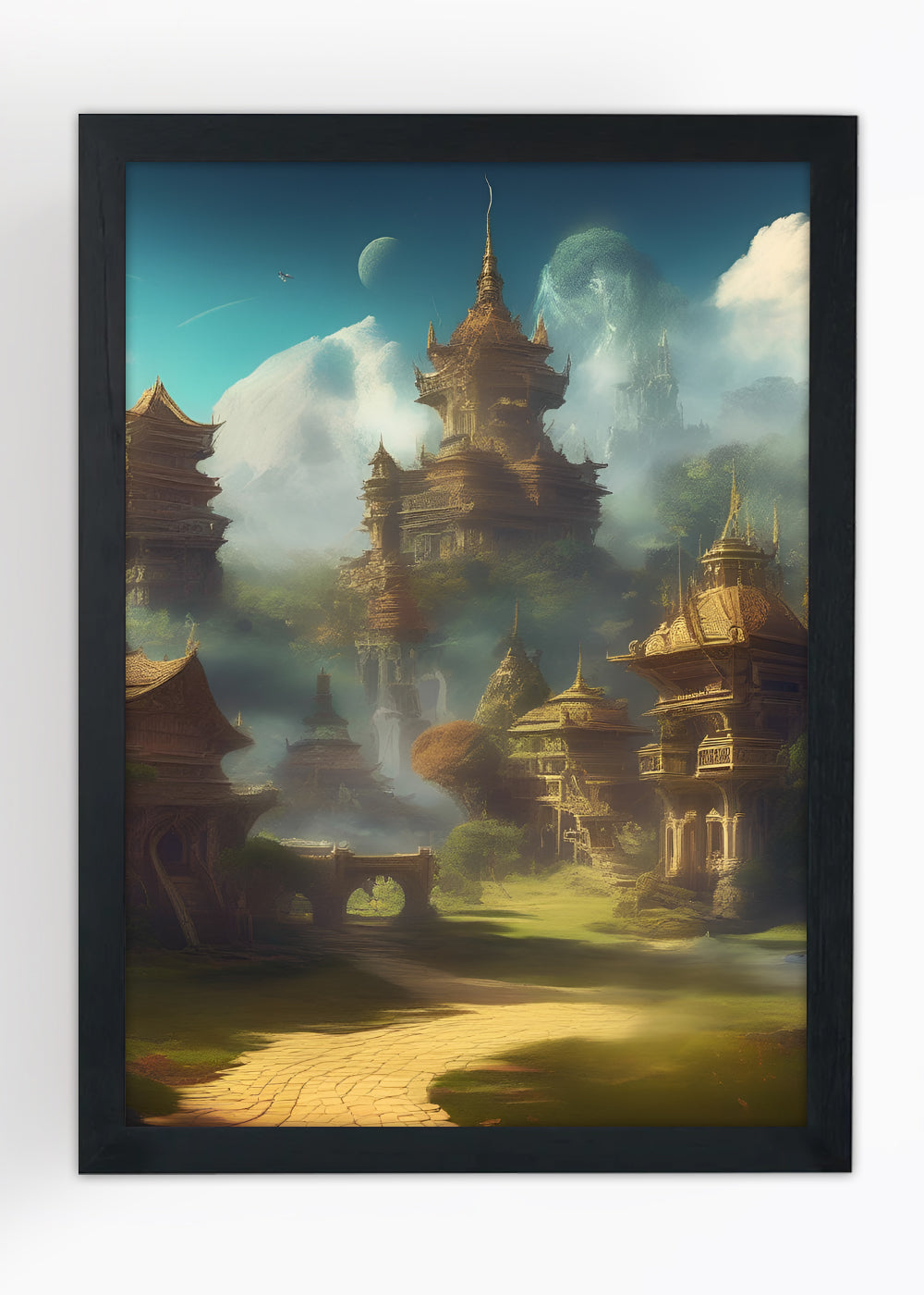 Quadro Decorativo Reino de Vanaheim - Com vidro