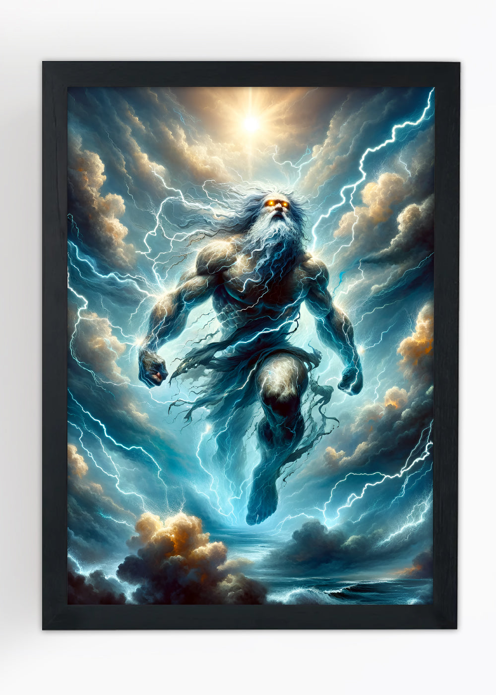 Quadro Zeus o mais poderoso dos deuses - Com vidro