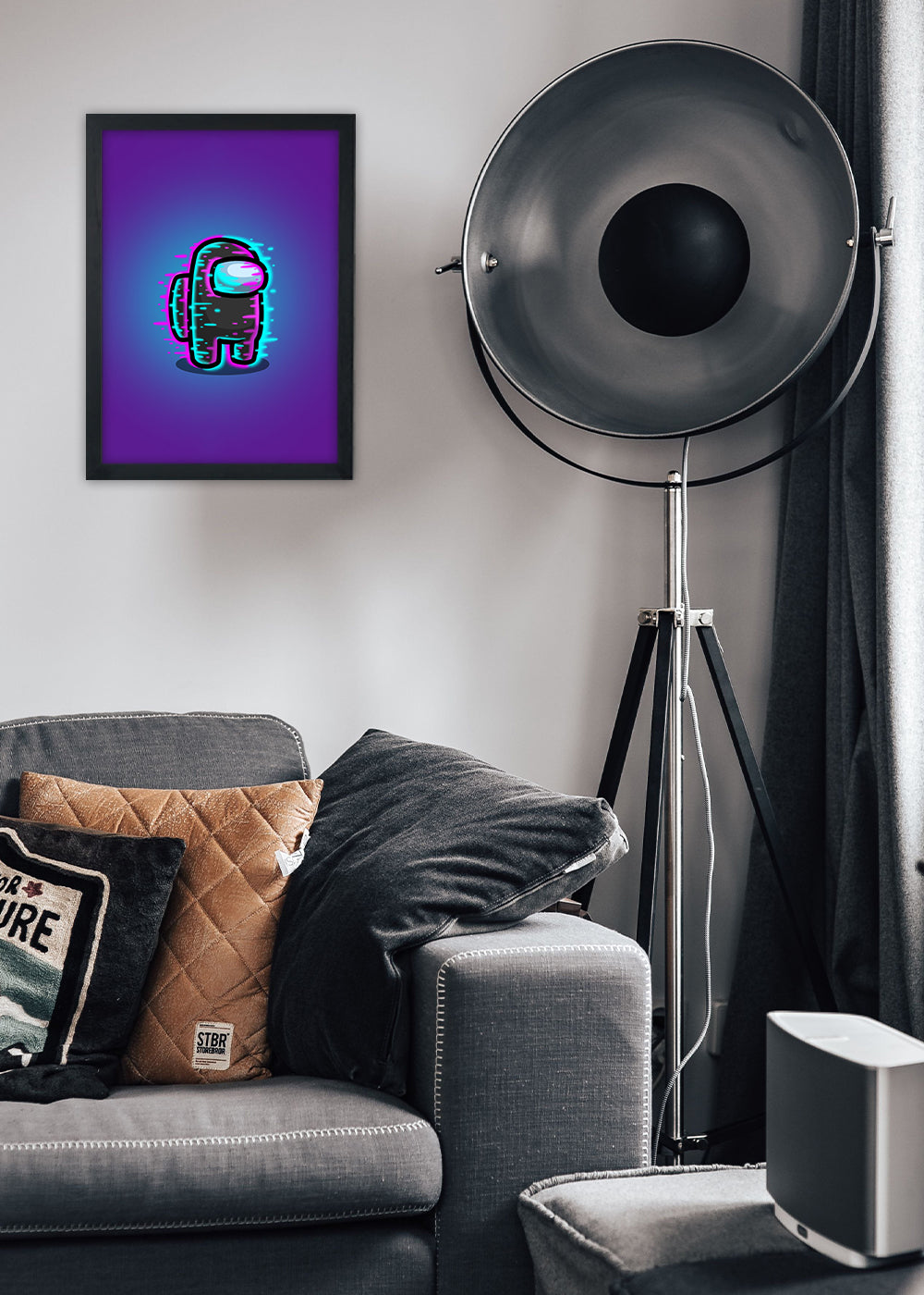 Quadro Decorativo Among Us - Com vidro