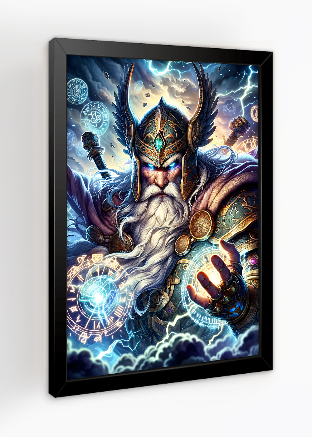 Quadro Odin o maior mago entre os deuses - Com vidro