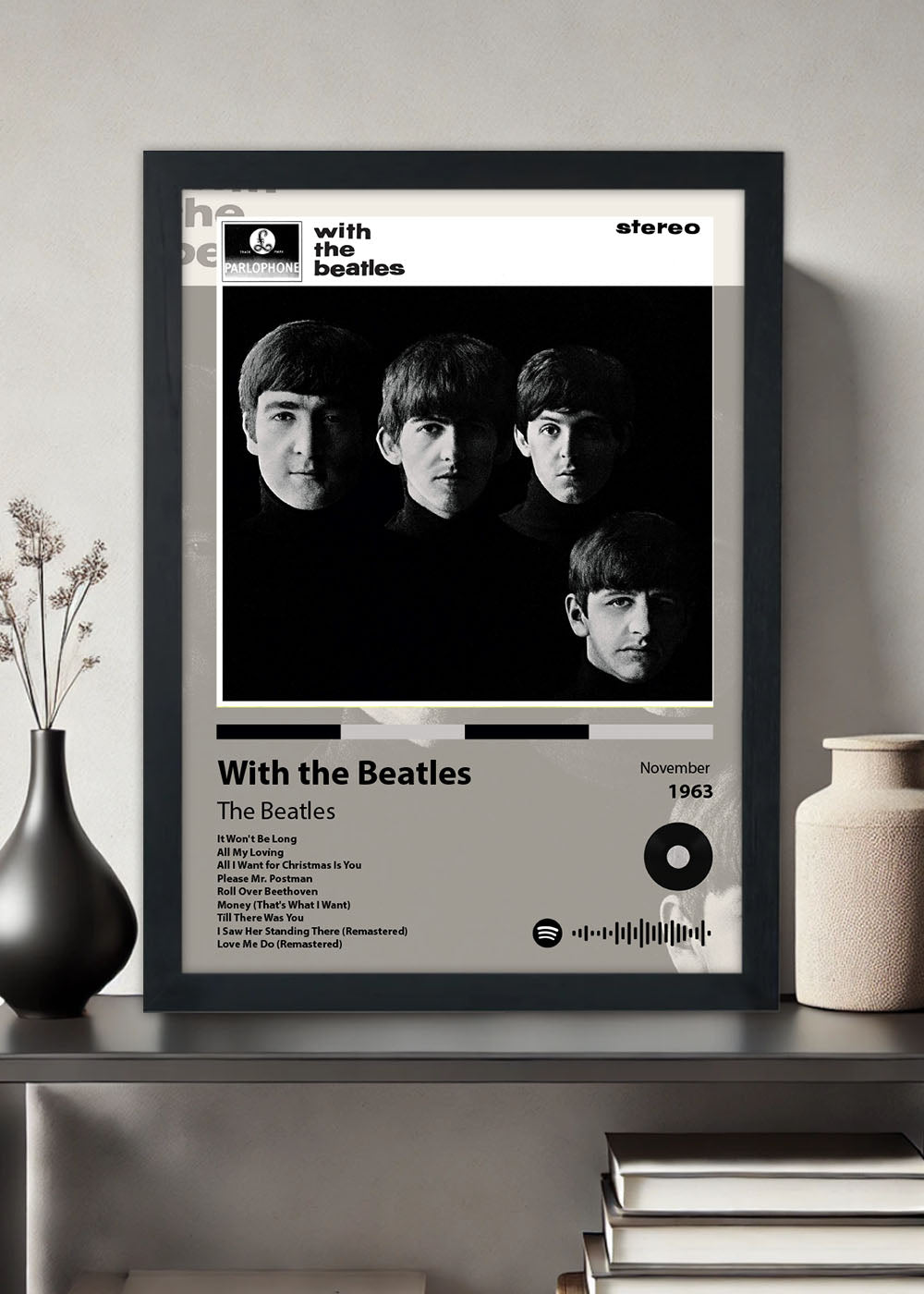 Quadro With the Beatles - The Beatles - Com vidro