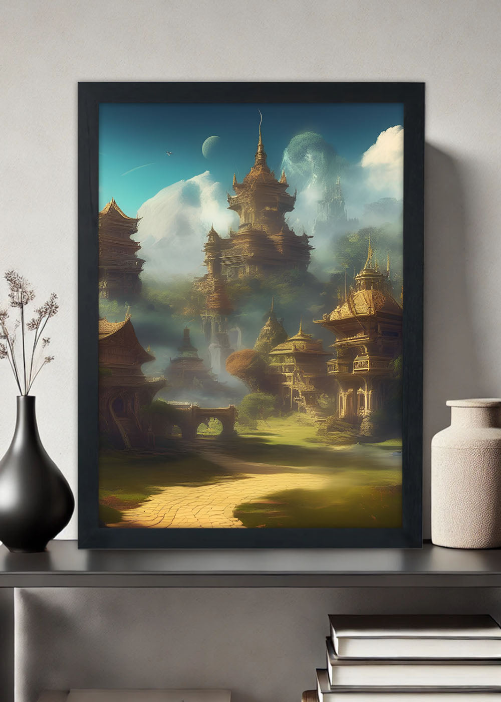 Quadro Decorativo Reino de Vanaheim - Com vidro