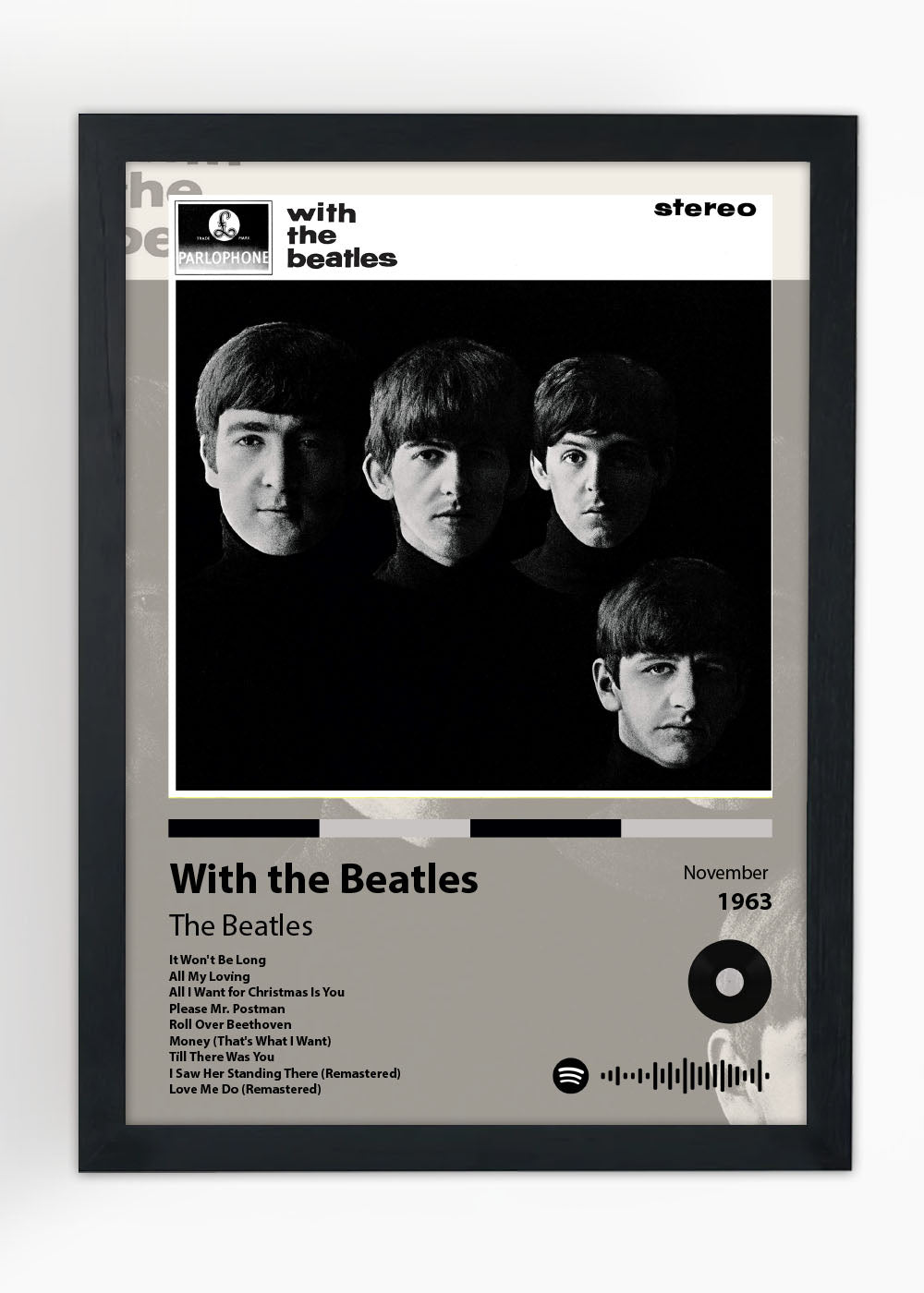 Quadro With the Beatles - The Beatles - Com vidro