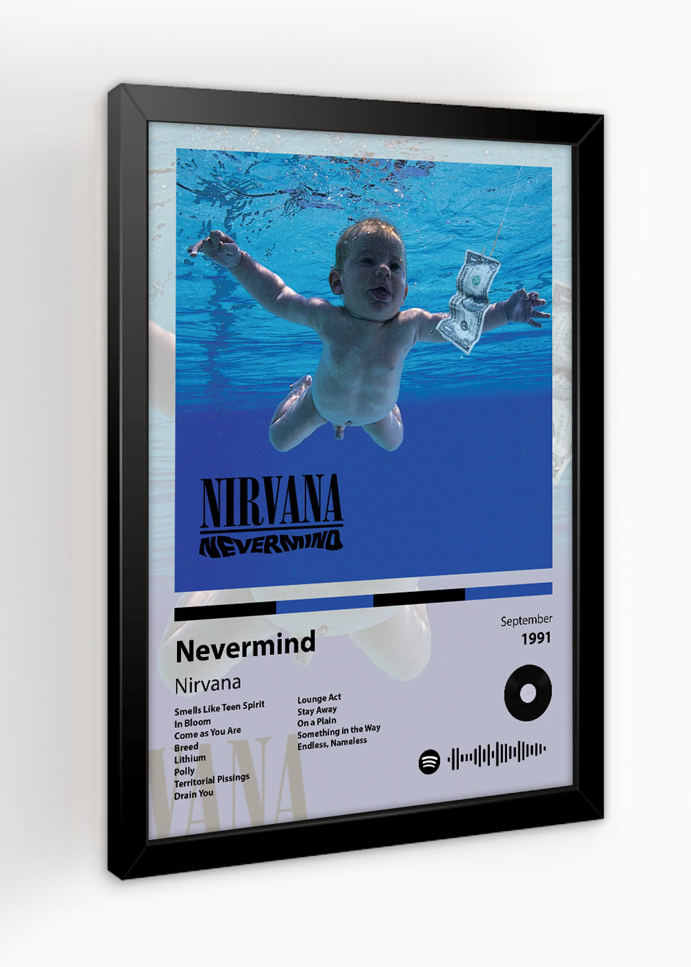 Quadro Nevermind - Nirvana - Com vidro