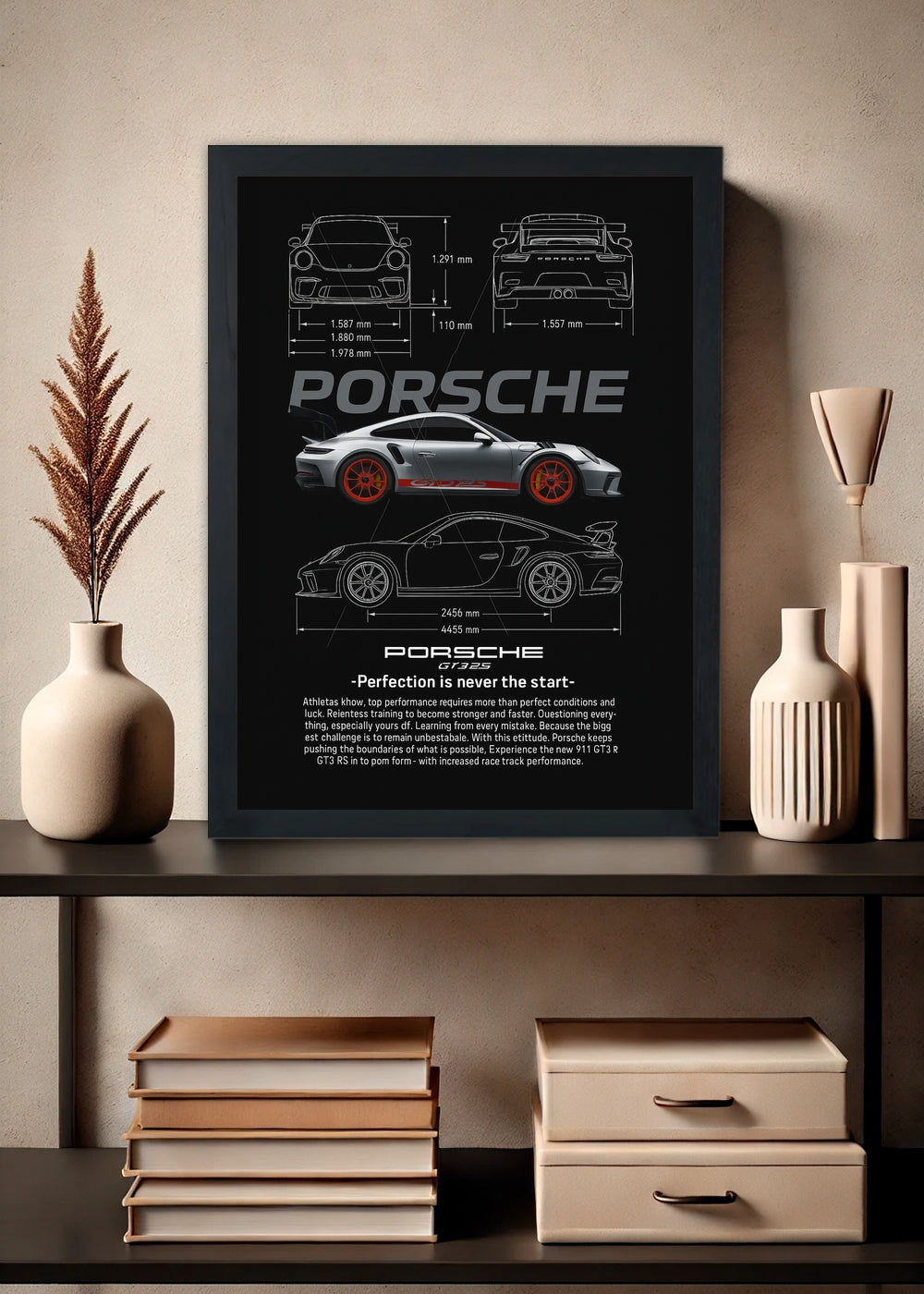 Quadro Porsche 911 GT3 RS – Com vidro