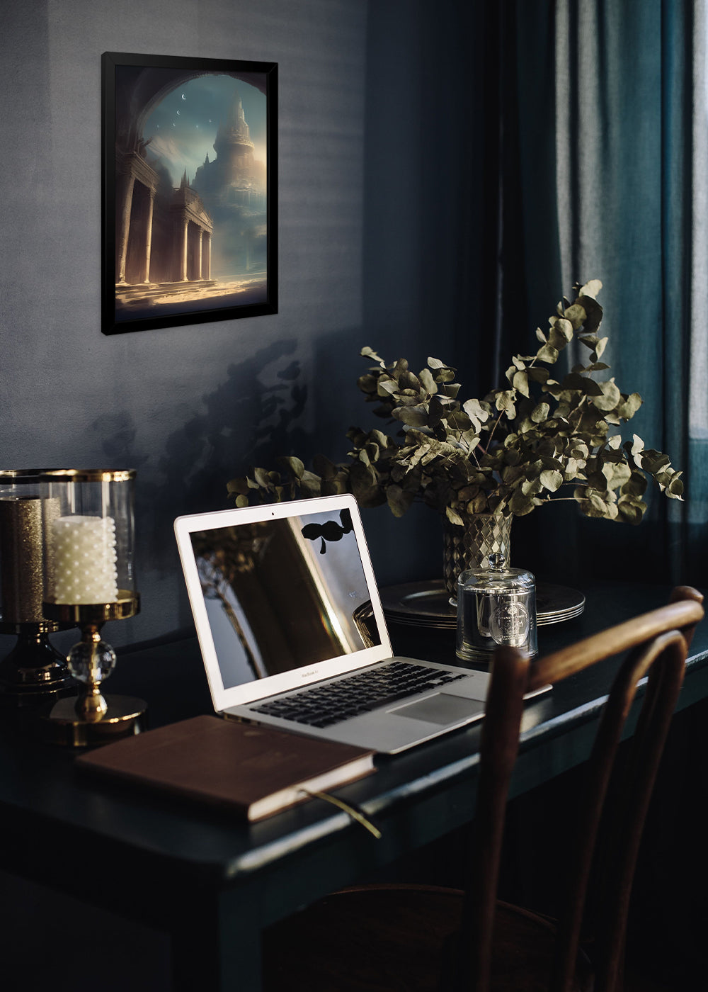 Quadro Decorativo Reino de Niflheim - Com vidro