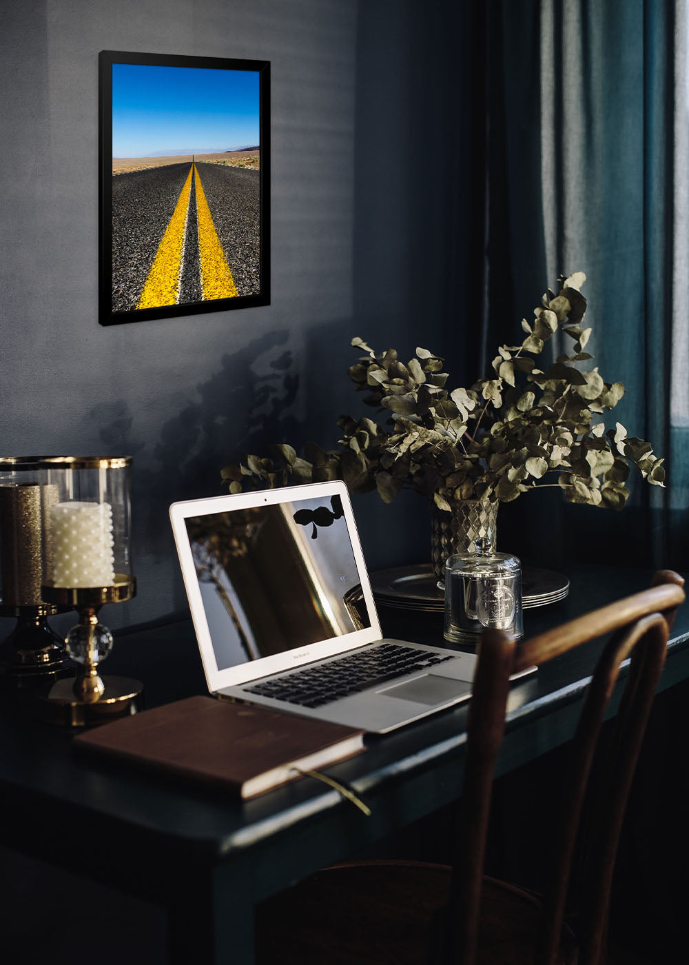 Quadro Decorativo A estrada infinita - Com vidro
