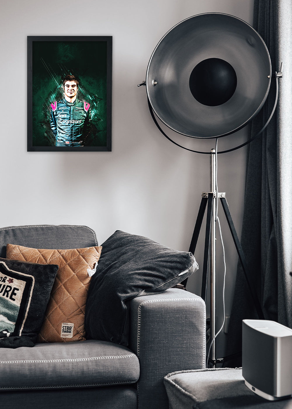 Quadro Piloto Lance Stroll - Com vidro