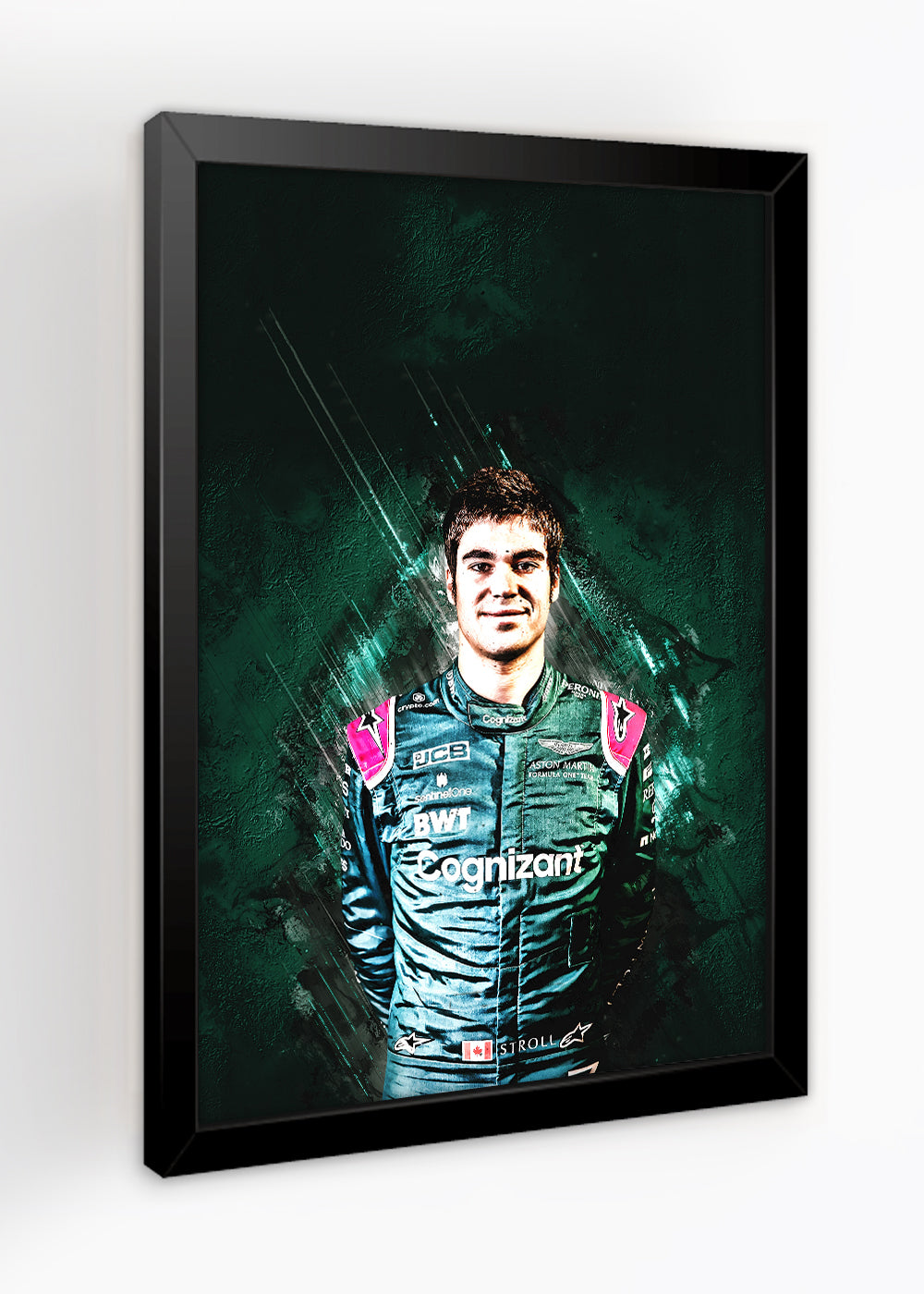 Quadro Piloto Lance Stroll - Com vidro
