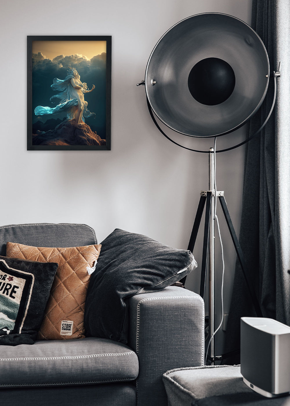 Quadro Decorativo Octane Render - Com vidro