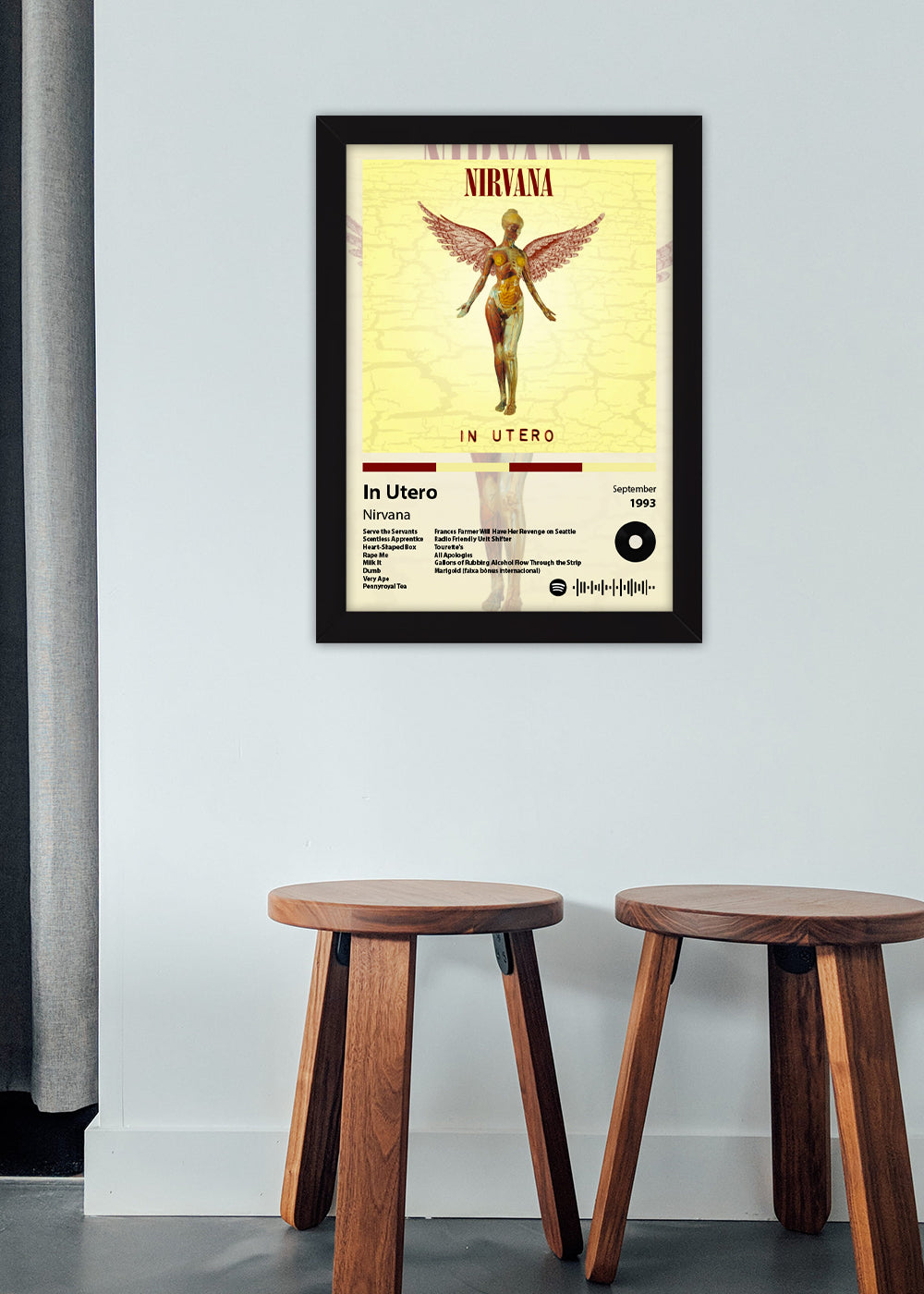 Quadro In Utero - Nirvana - Com vidro
