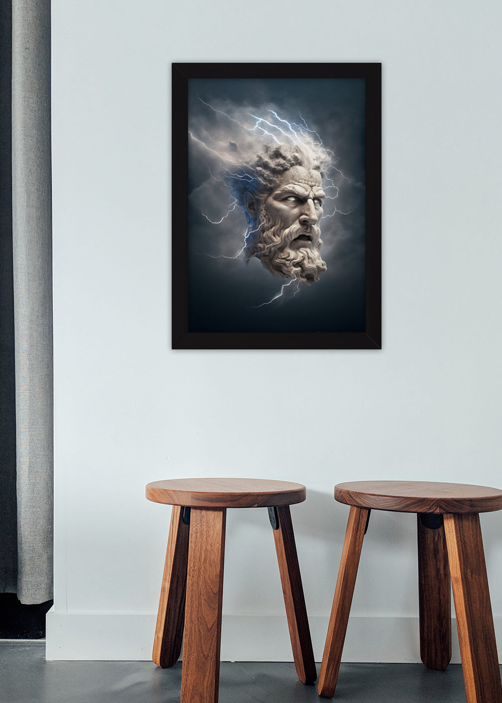 Quadro Decorativo Zeus o filho mais novo de... - Com vidro