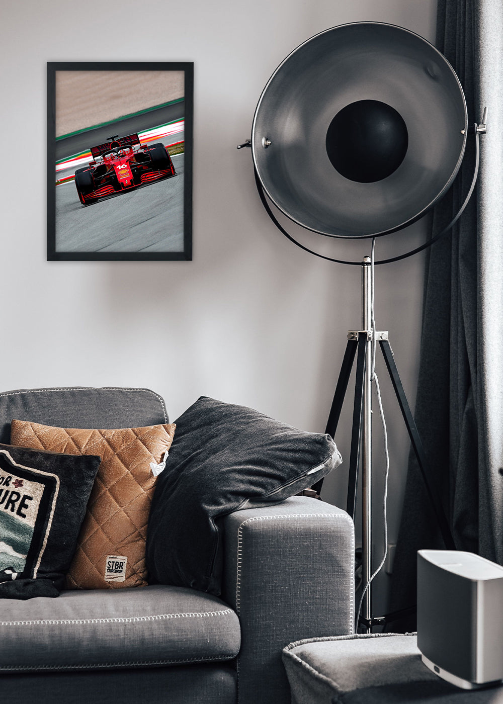 Quadro Carro Ferrari F1 - Com vidro