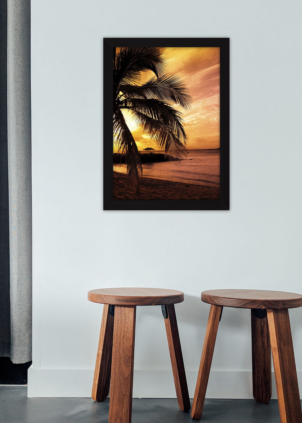 Quadro Decorativo A vista do mar - Com vidro