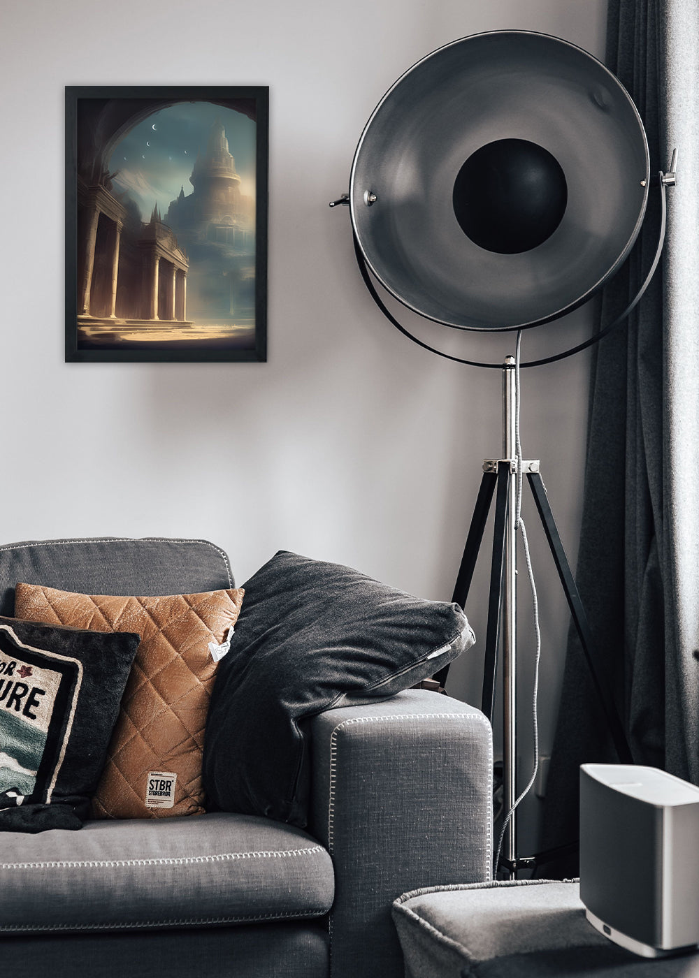 Quadro Decorativo Reino de Niflheim - Com vidro
