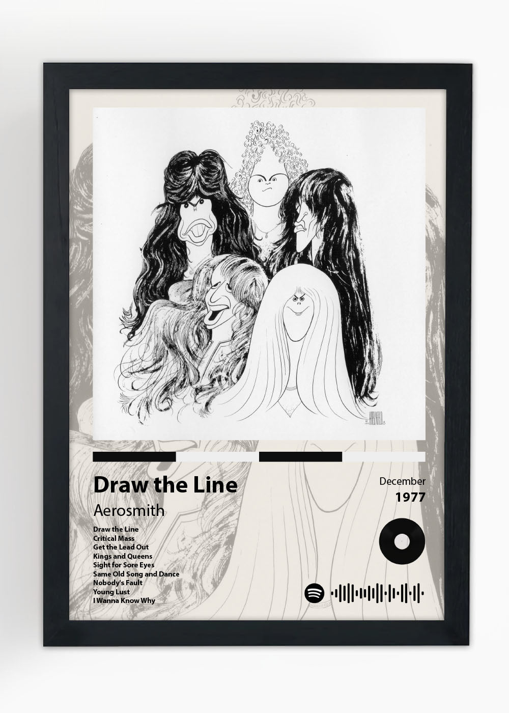 Quadro Draw the Line - Aerosmith - Com vidro