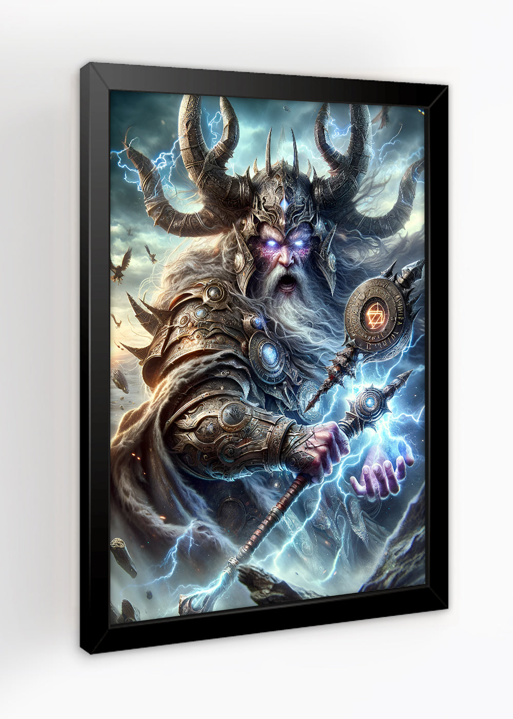 Quadro Zeus em sua transformação poderosa - Com vidro