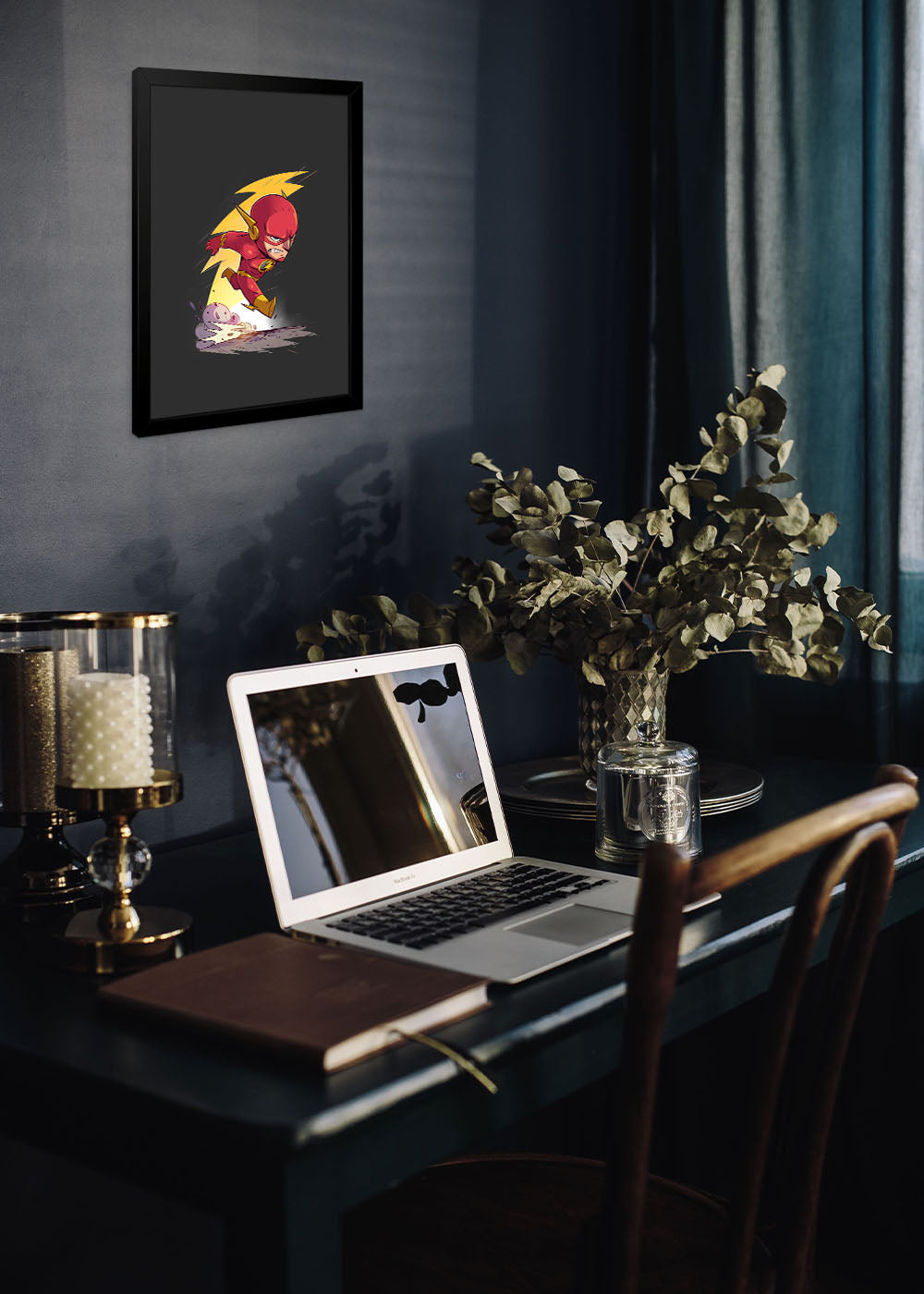Quadro Decorativo Heroi DC - The Flash animation - Com vidro