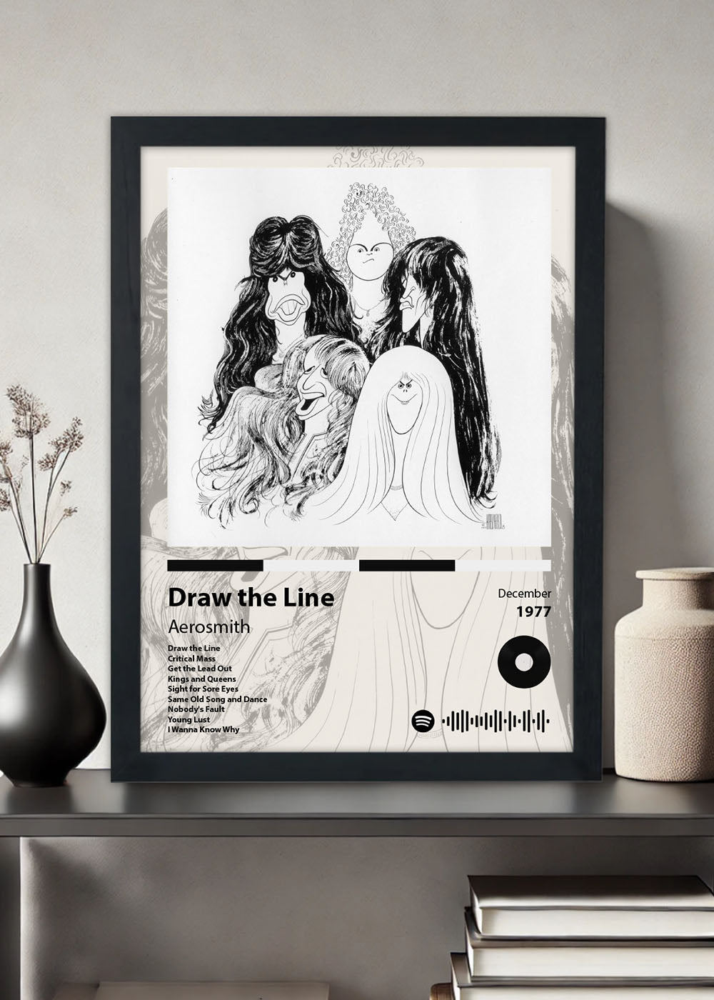 Quadro Draw the Line - Aerosmith - Com vidro