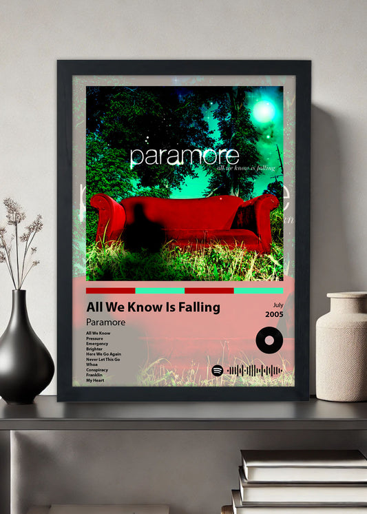 Quadro Decorativo Al We Know Is Falling Paramore - Com vidro